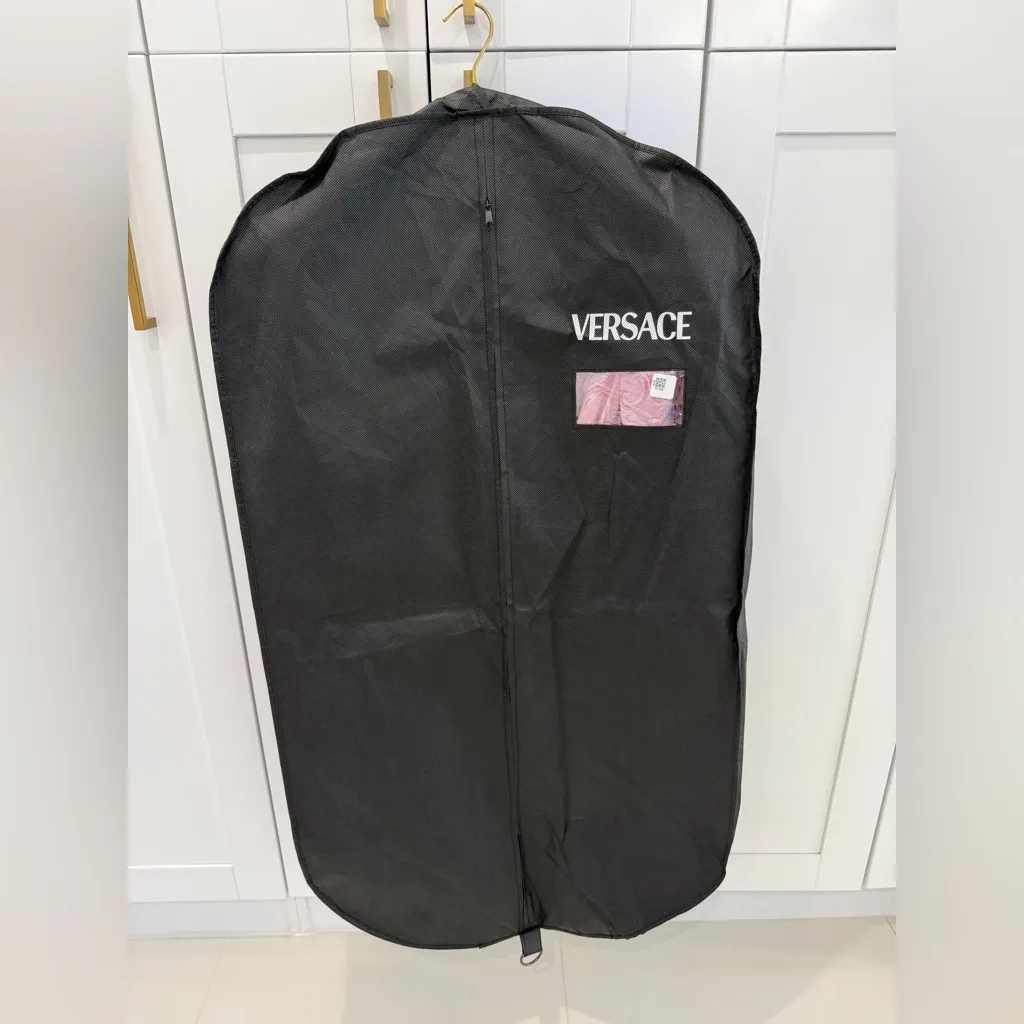 Versace Pink Baroque Print Dress - Image 7