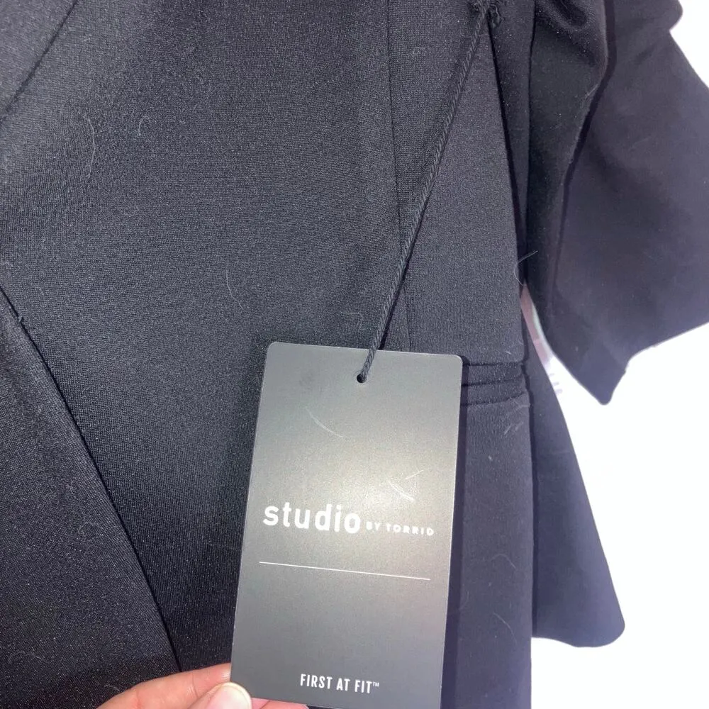NWT Torrid Studio Soho Premium Ponte Black Stretch Blazer-1x 14-16 - Image 13