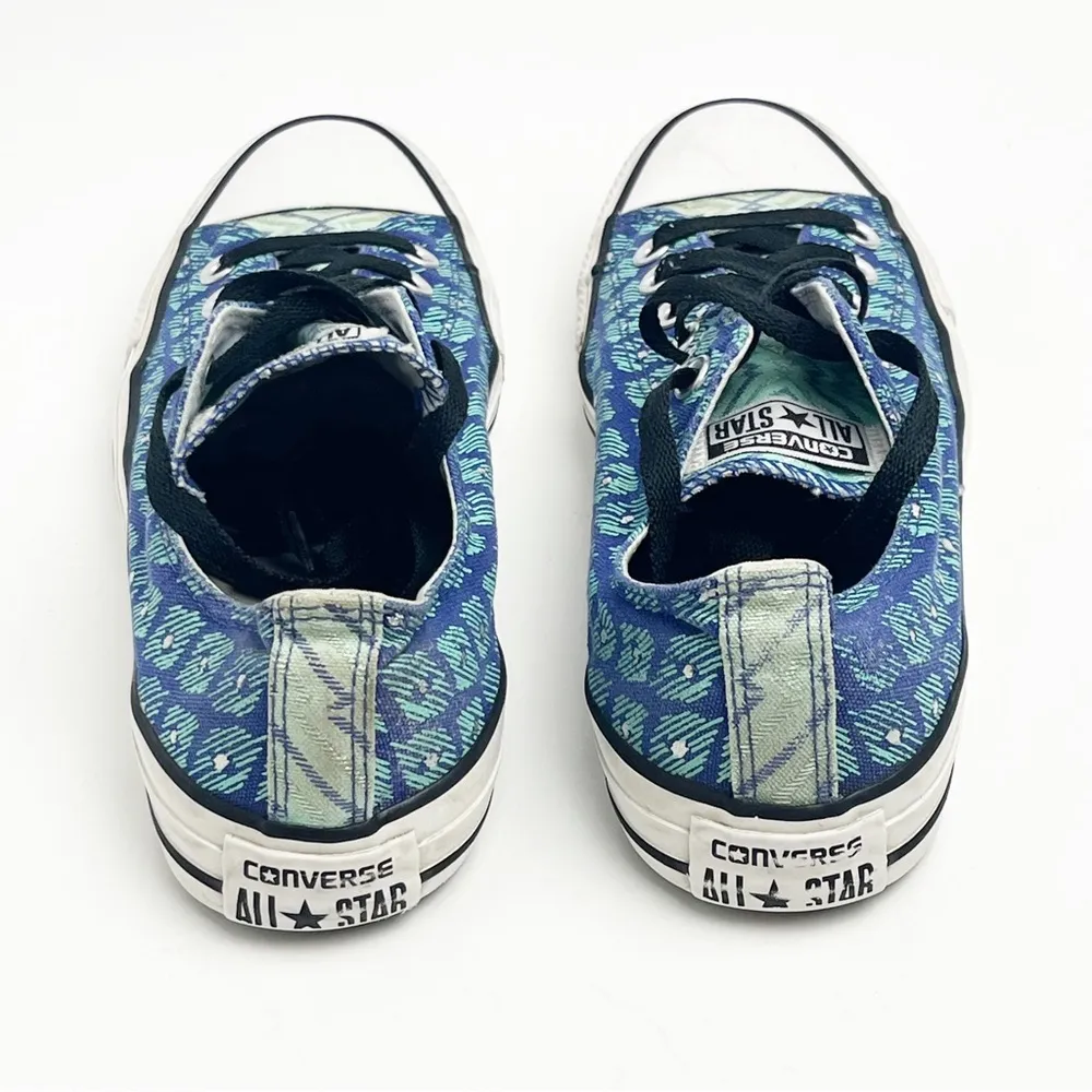 ALL STAR CONVERSE Oxford True Indigo Festival Print Lace Up Low Top Sneakers 8 - Image 3
