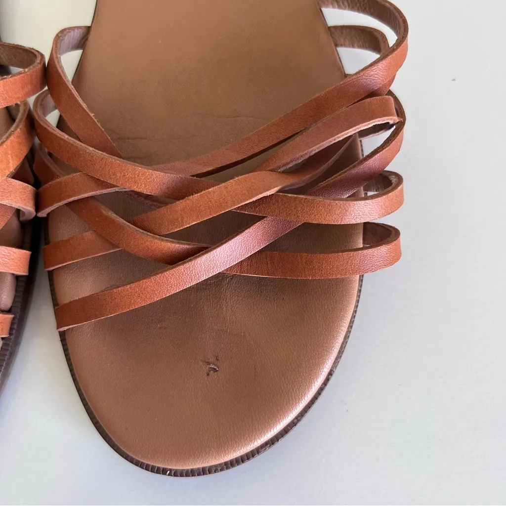 Madewell Women’s The Tracie Crisscross Slide Sandal Burnished Caramel - Image 4