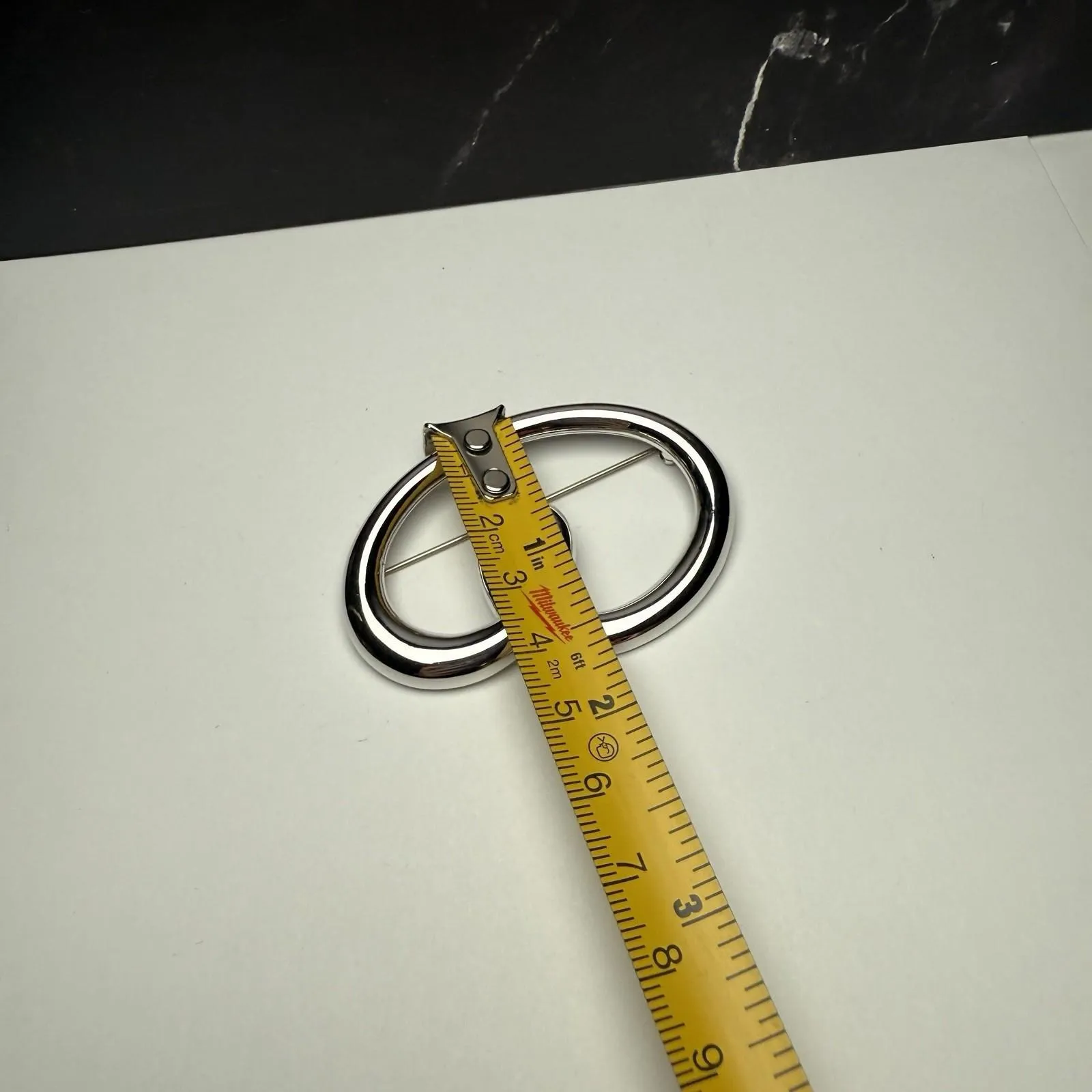 Monet Silver Swirl Silver Tone Brooch Pin Signed Vintage - Image 9