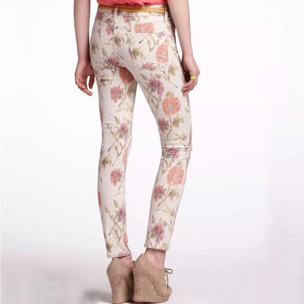 Pilcro NWT Anthropologie Floral Ikat Stet Slim Pants Jeans Size 31 - Image 2