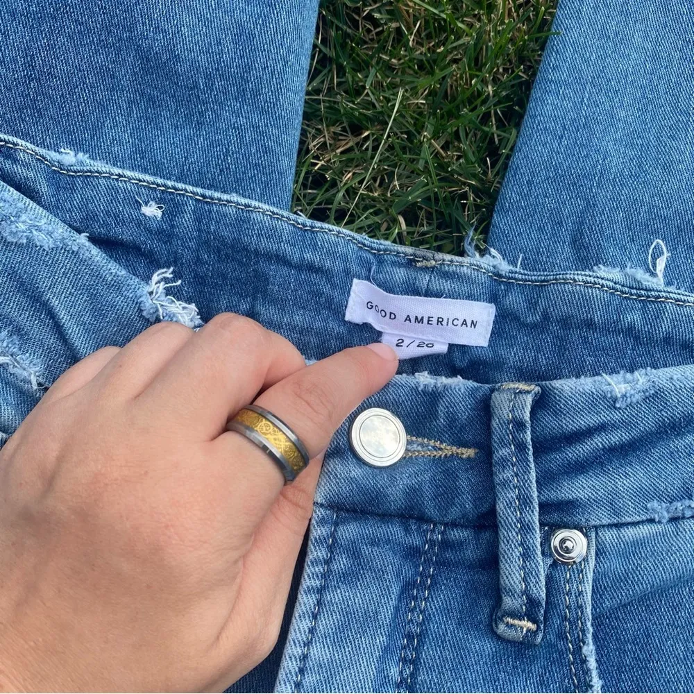 GOOD LEGS SKINNY CROPPED JEANS DISTRESSED SLIT - Image 2