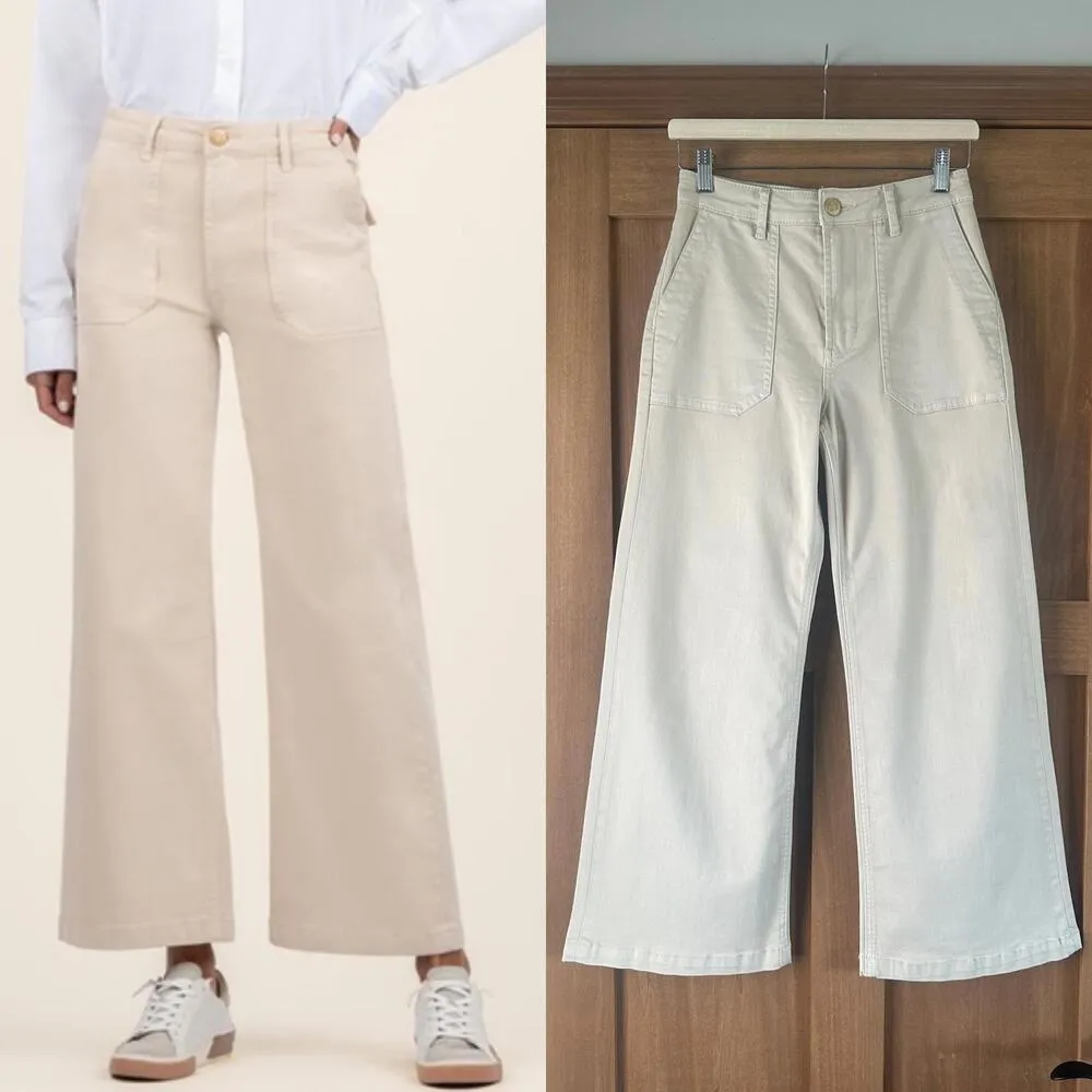 Kut From The Kloth Meg High Rise Wide-Leg Pants Beige Women’s size 2​ - Image 2