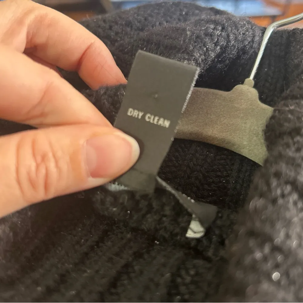 INC International Concepts Sweater Knit Black Poncho, Size S/M - Image 6