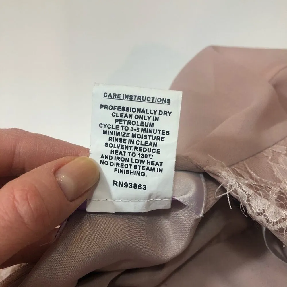 Hayley Paige Chiffon/Lace A-Line Bridesmaid Dress Size 6 - Image 5