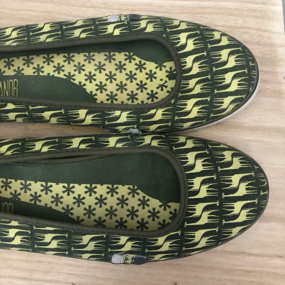 Keds Green & Yellow Giraffe Eleanor Mary Jane Slip On Sneakers 8 - Image 4