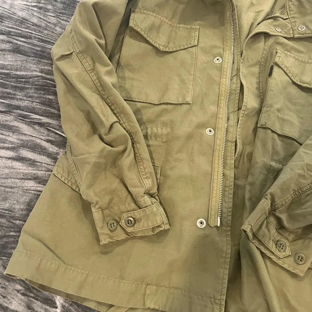 Women’s Olive Green COTTON MILITARY PARKA by Kooples Size M - Image 2