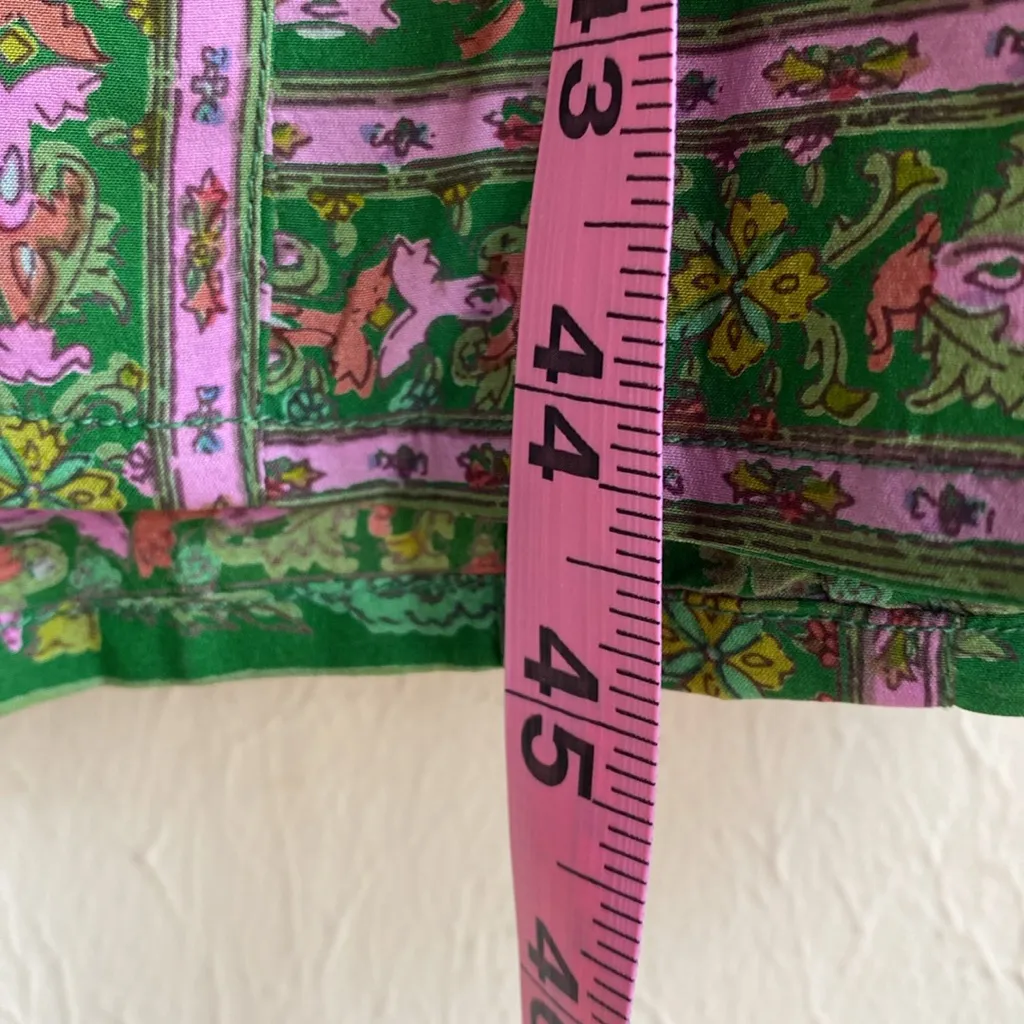 Calypso St Barth Green Silk Paisley Maxi Skirt M Ojala NWT - Image 8