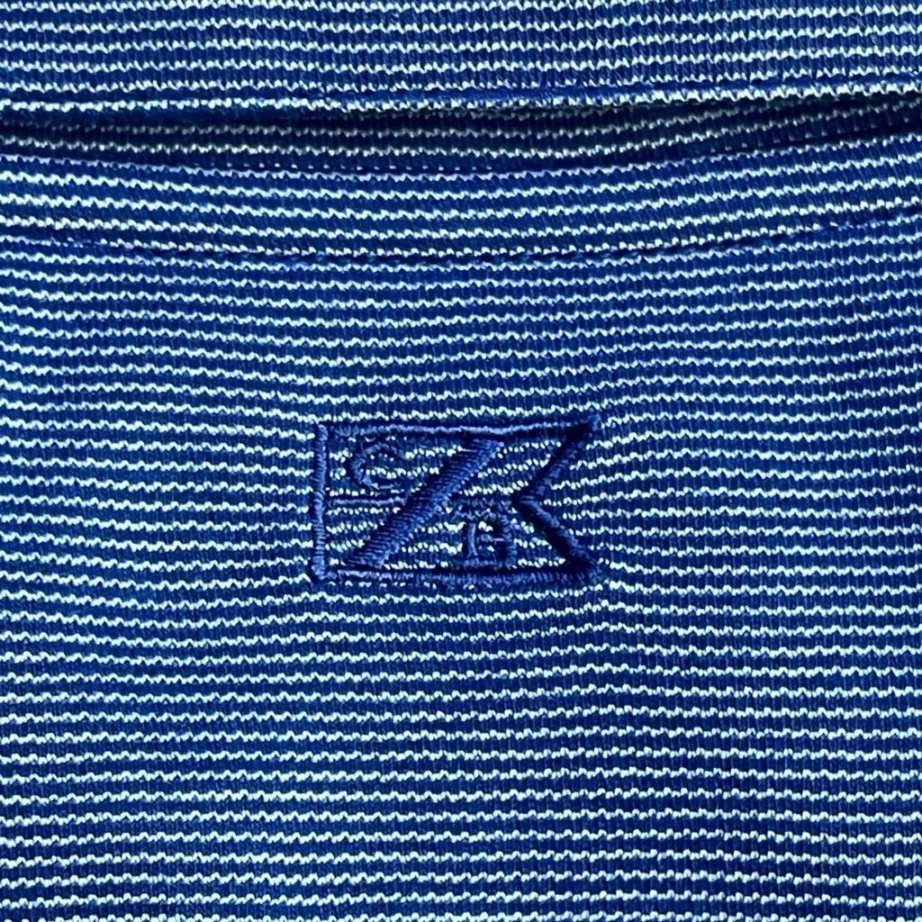 Cutter & Buck Womens Polo Shirt Medium Blue Striped Moisture Wicking DryTec Golf - Image 10