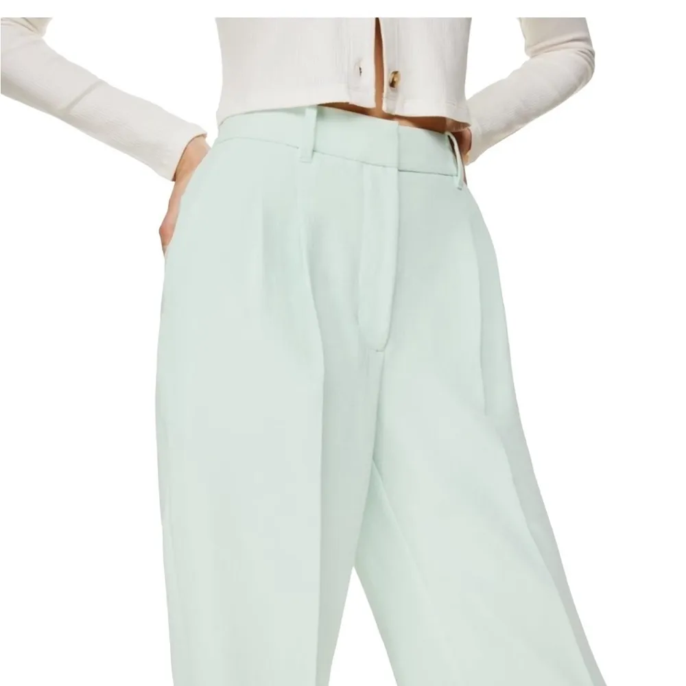 Wilfred x Aritzia - Effortless High Waisted Cropped Wide Leg Trousers Pants Sz 2 - Image 3