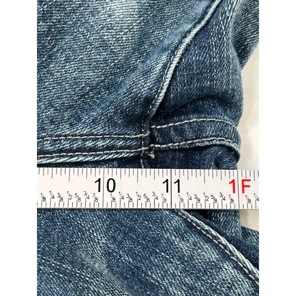 7 For All Mankind SKU 7571 Womens Distressed Blue Denim Jean Shorts Size 22 - Image 10