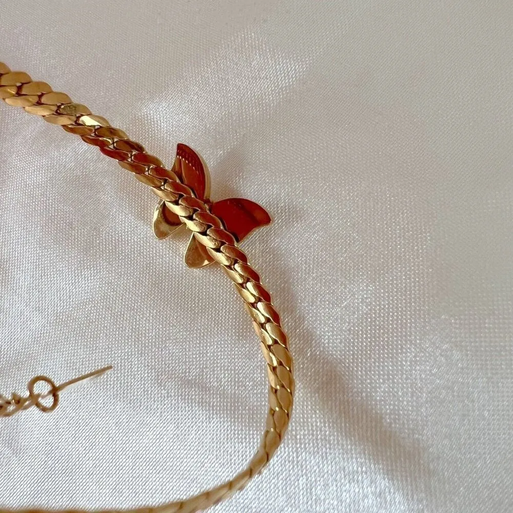 18K Gold Plated Butterfly Mother Of Pearl Bracelet Stainless Steel Jewelry White - Image 5