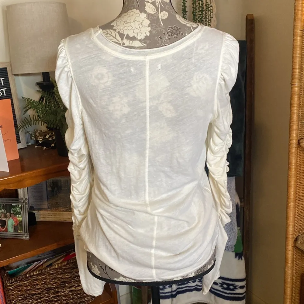 Free People Rouched Long Sleeve Top - Image 2
