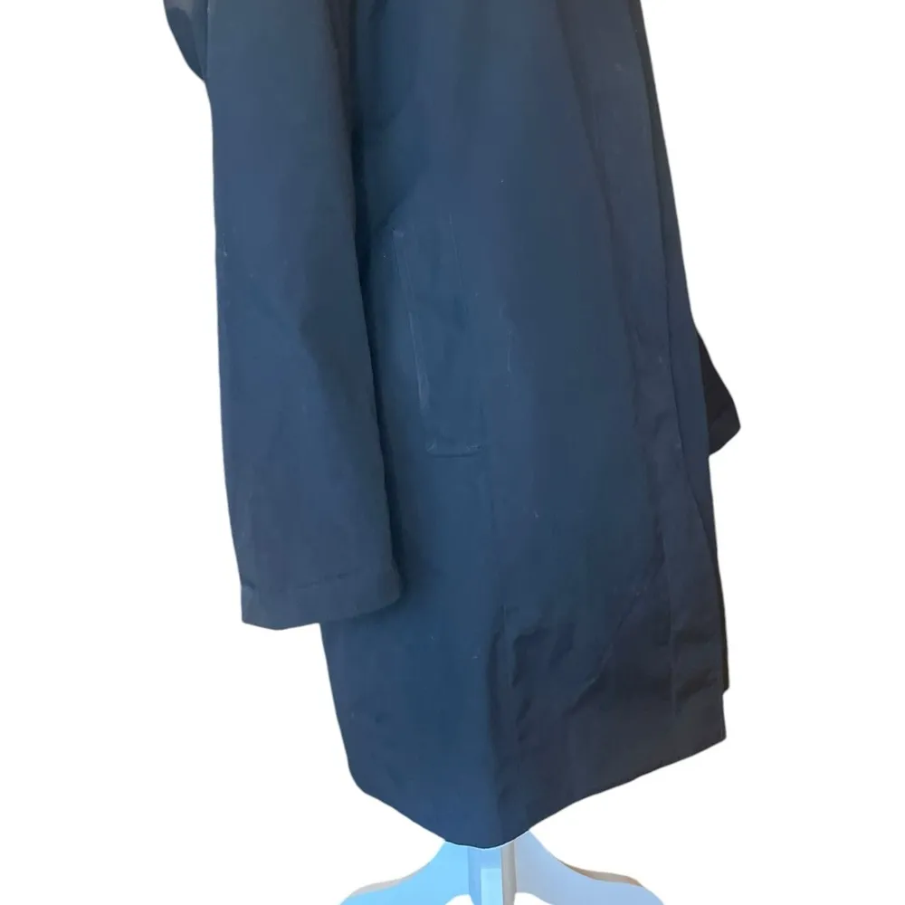 Cintas Vintage Insulated Trench Coat Women Size 12 Black Full Zip Button Down - Image 8