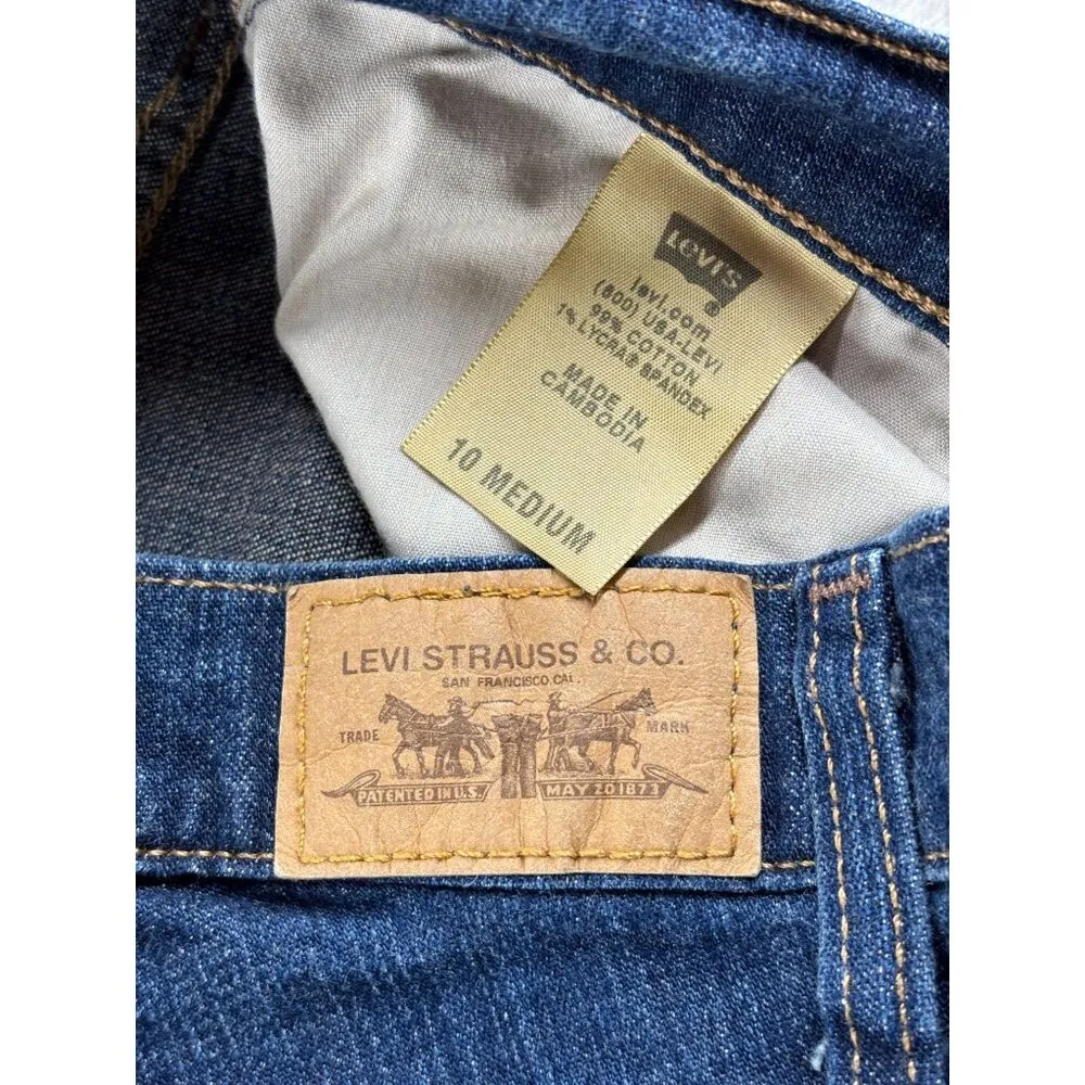 Levis Curvy Boot Cut 529 Jeans Womens Medium Blue Denim - Image 3