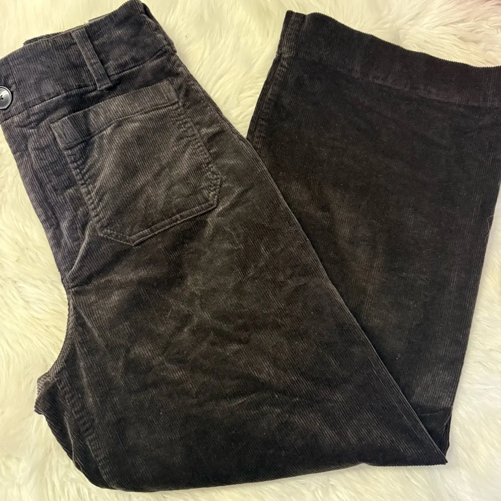 Maeve The Colette Brown Corduroy Pants Size 28 High Rise Wide Leg - Image 8