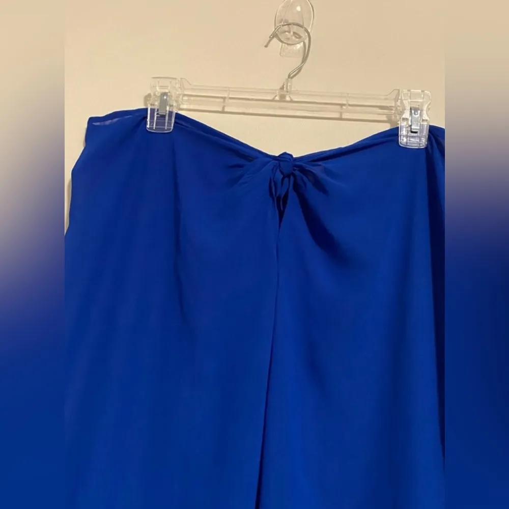 EUC Victoria Secret Royal Blue Sheer Swim Cover Up Bottoms size medium - Image 2