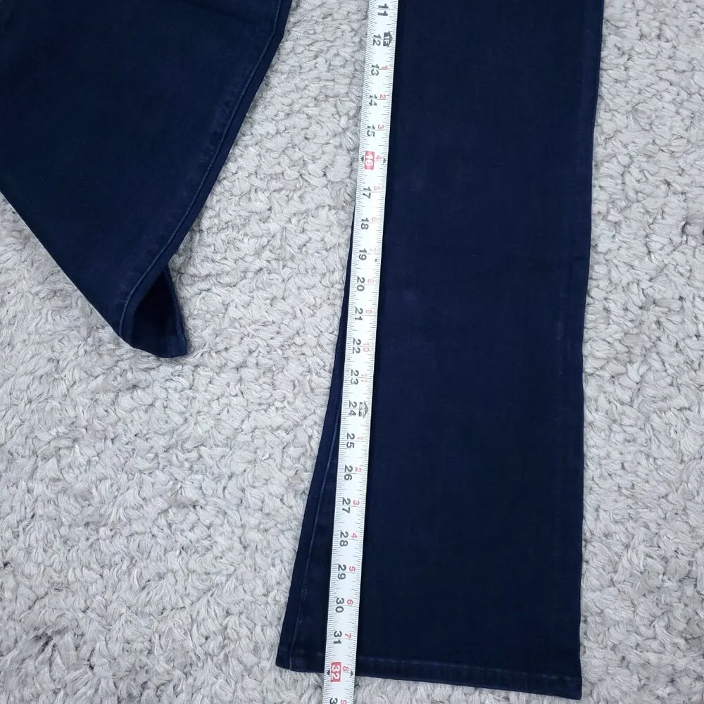 Betabrand 4-Pocket Bootcut Denim Jeans Indigo Dark Wash Blue Pull On Size XS - Image 8