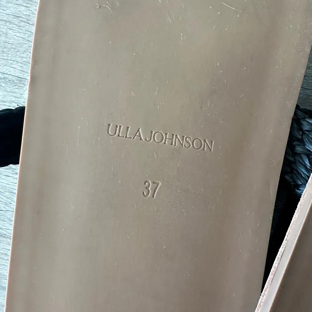 Ulla Johnson Kiera‎ Raffia Slide in Black- New - Image 9