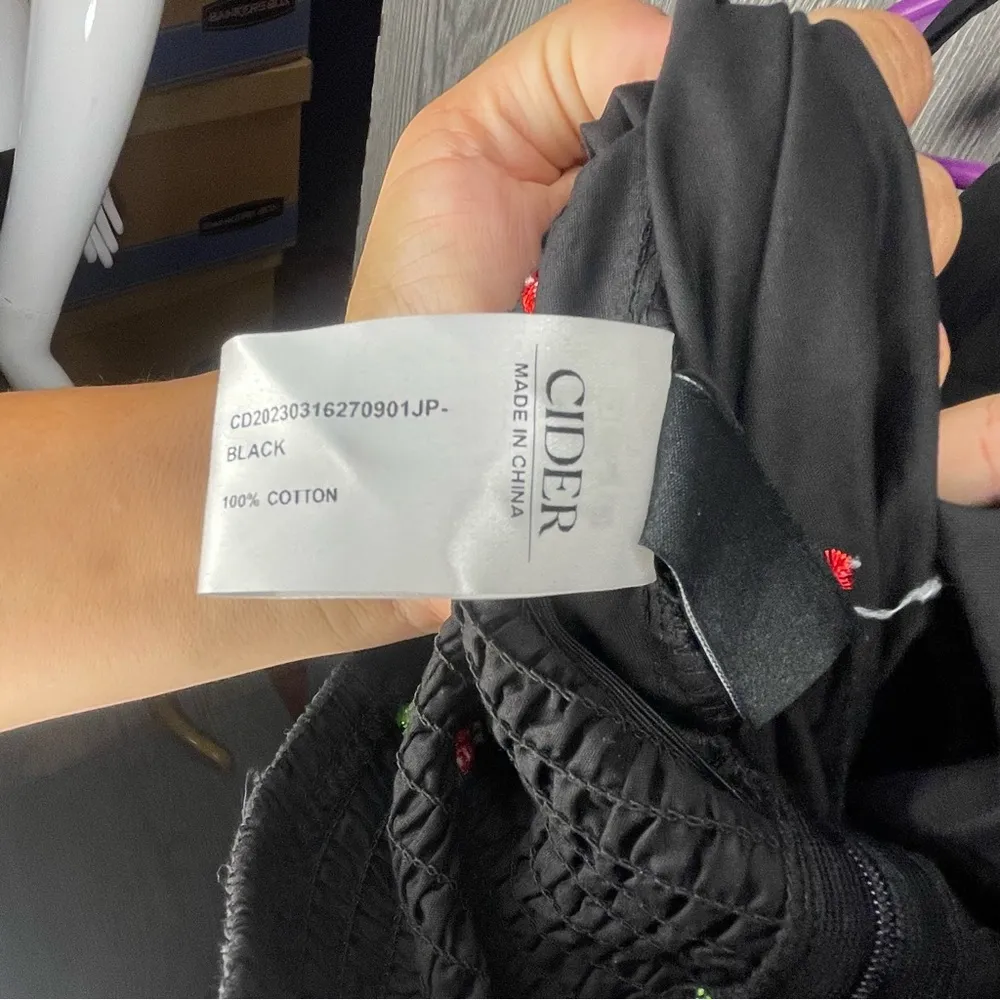 Nwt cider oversized pant jumper romper sleeveless cherry embroidered cotton 3x - Image 5