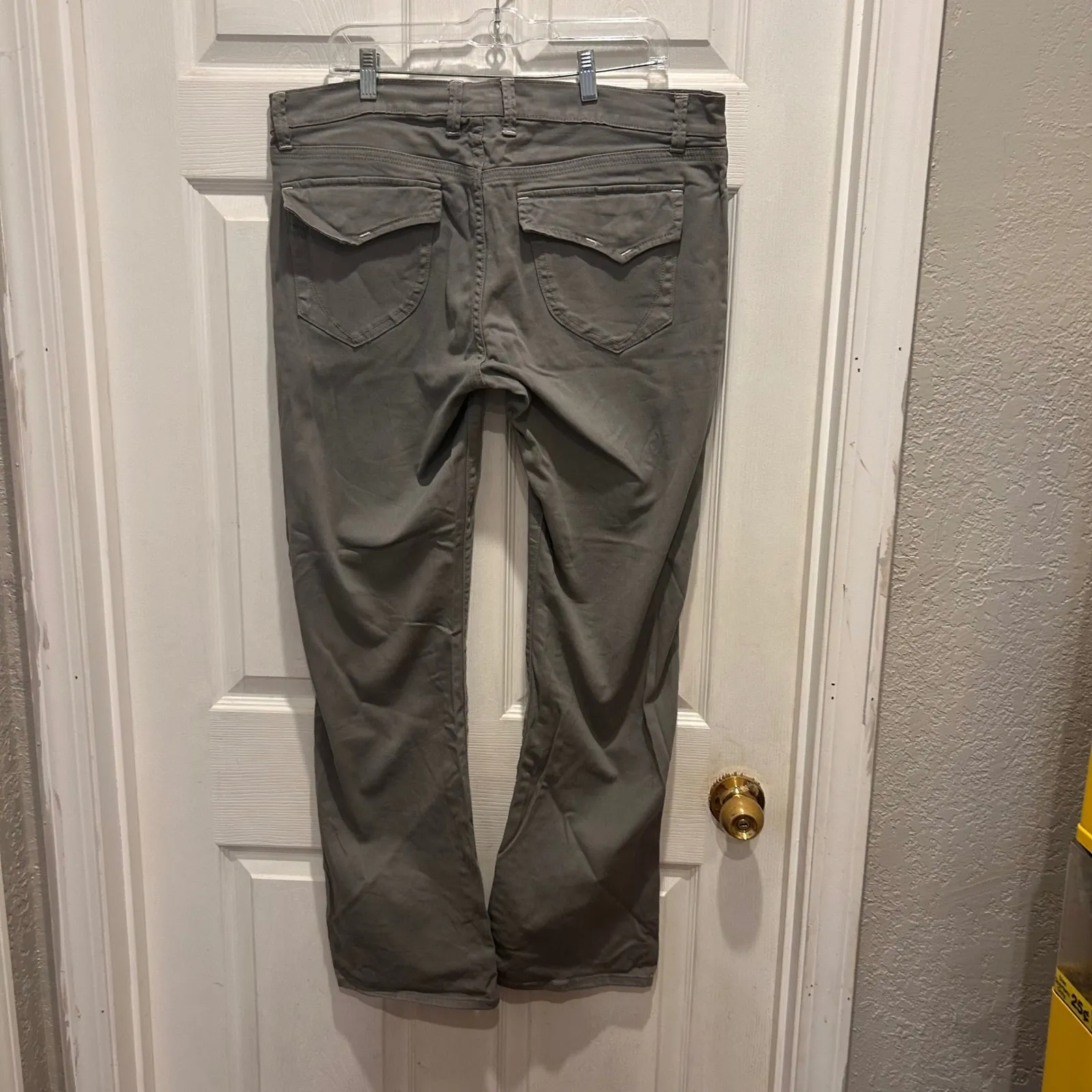 Old Navy The Flirt Women's Gray Stretch Casual‎ Pants Size 14 Y2k Flap Pockets - Image 2