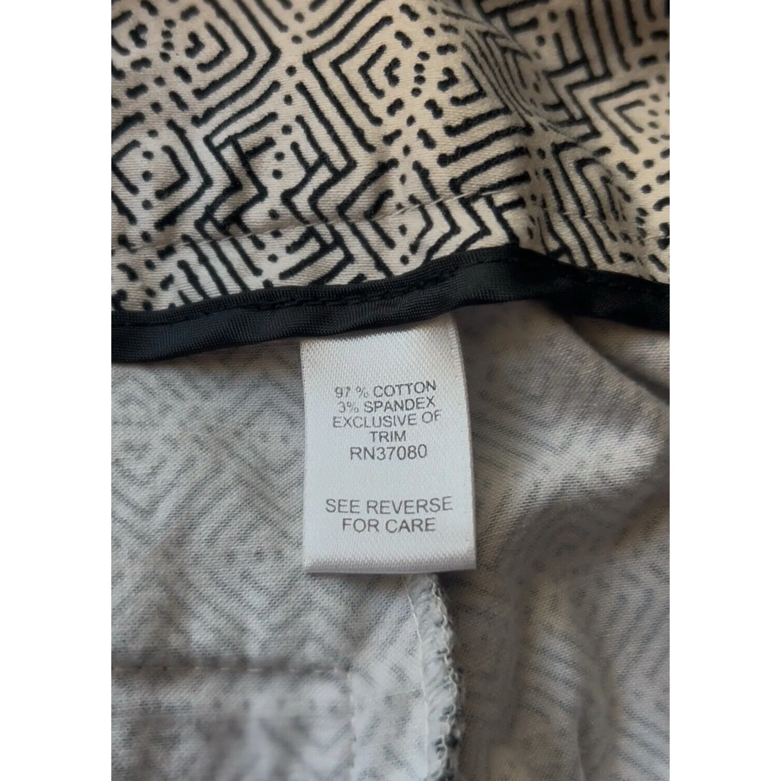 CATO Women's Size 18W Classic Fit Ankle Pants Geometric Print Stretch Career - Image 7