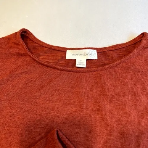 Treasure &‎ Bond Long Sleeve Knit Top Casual Everyday Comfort Size S - Image 4