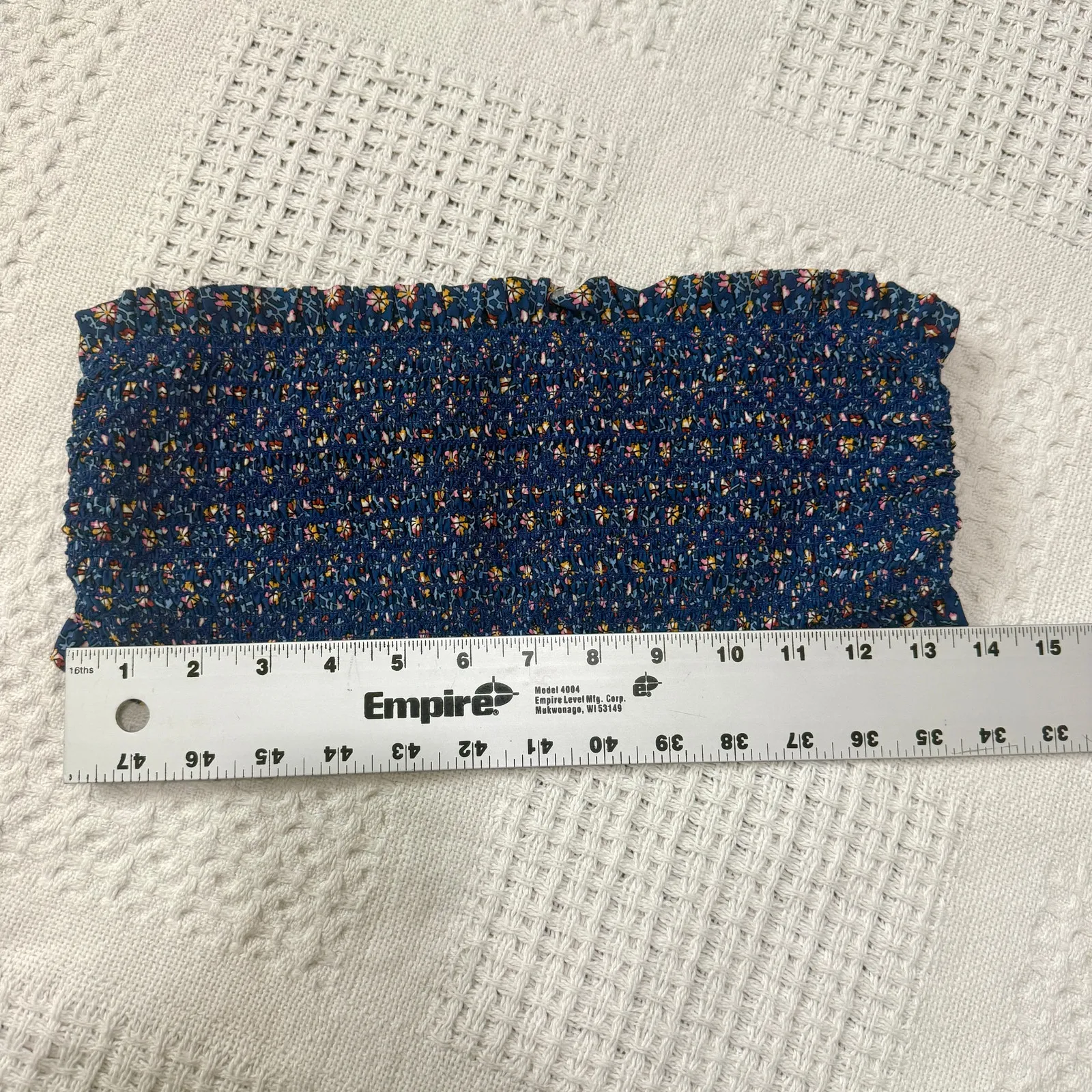 Tory Burch medium smocked ruffle bandeau bikini swim top SW 2907 - Image 2