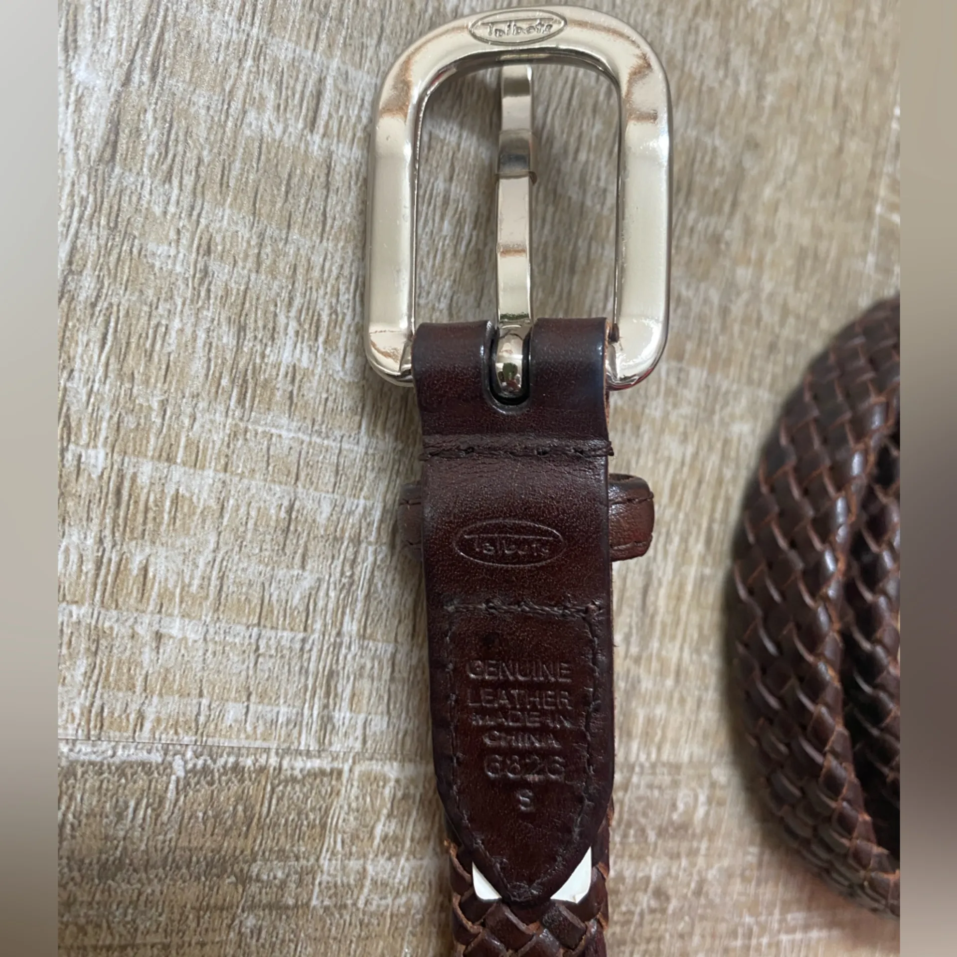 90s Vintage Talbots Brown Leather Braided Skinny Belt Women’s Small Classic Boho - Image 5