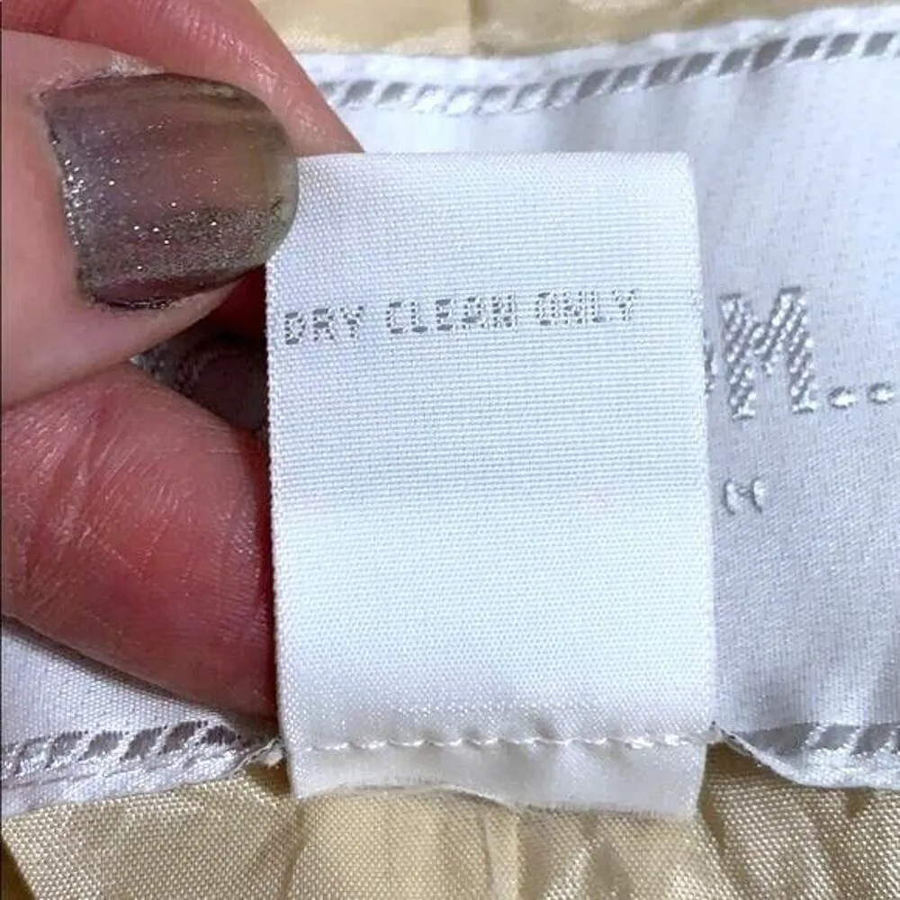 Votre Nom Womens Moto Jacket Coat Asymmetrical Zip Lightweight Beige Size 12 - Image 14