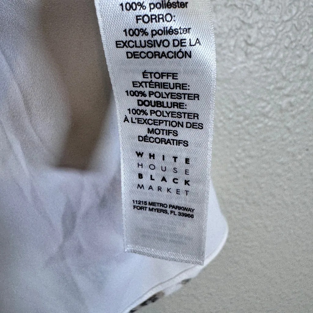 White House Black Market Floral Embroidered Ruffled Sleeve Tank Top Womens MP - Image 5