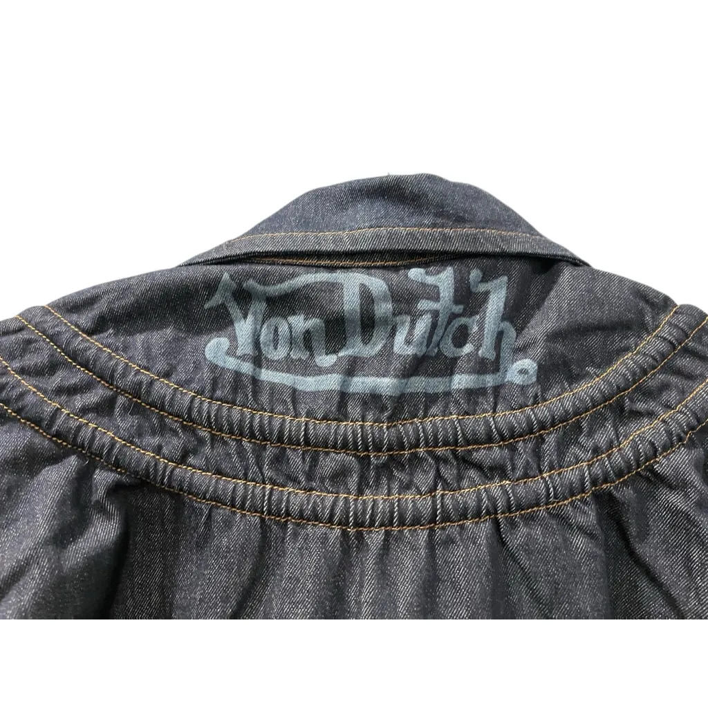 VTG NWT Von Dutch Denim Beaded Laurence Jacket Size Med Unisex Cougar Dead Stock - Image 14