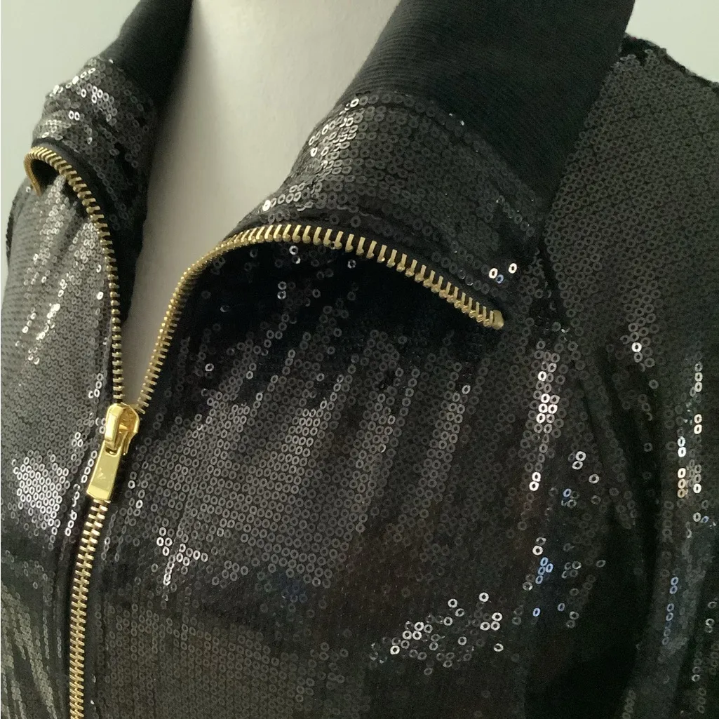 Exceptionally beautiful sequined jacket EUC 🖤❤️🖤 - Image 12