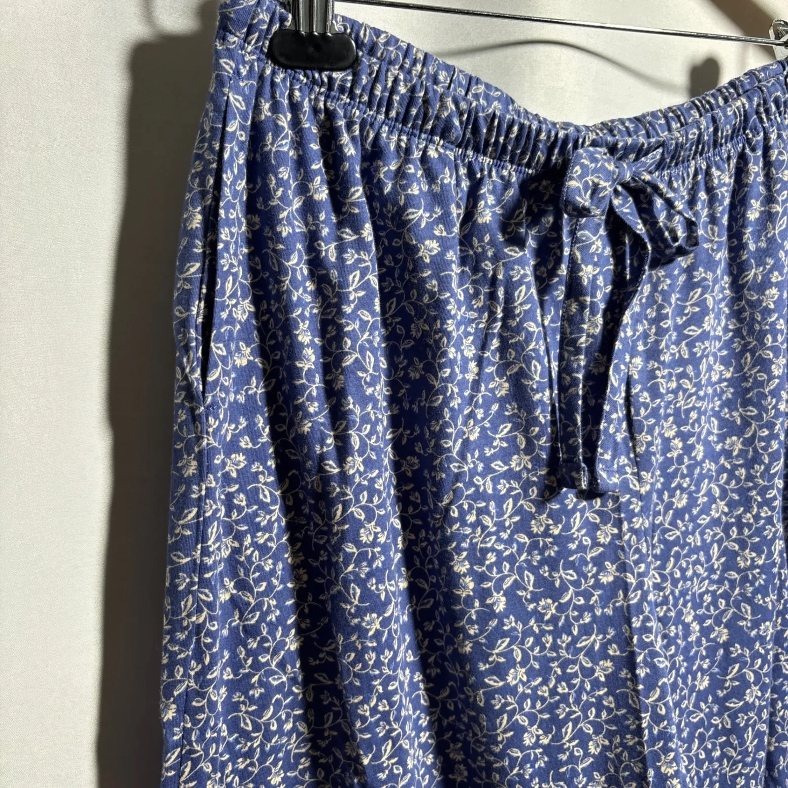 NWT Blue Floral Square Neck Cotton Pajama Set Square Neck Cottage Long Sleeve M Size undefined - Image 8