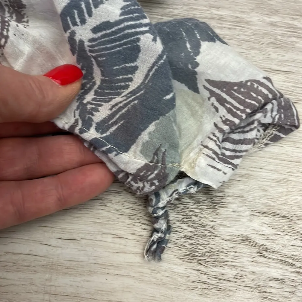 Purple Blue Green Lightweight 3/4 Sleeve Drawstring Bottom Medium - Image 6