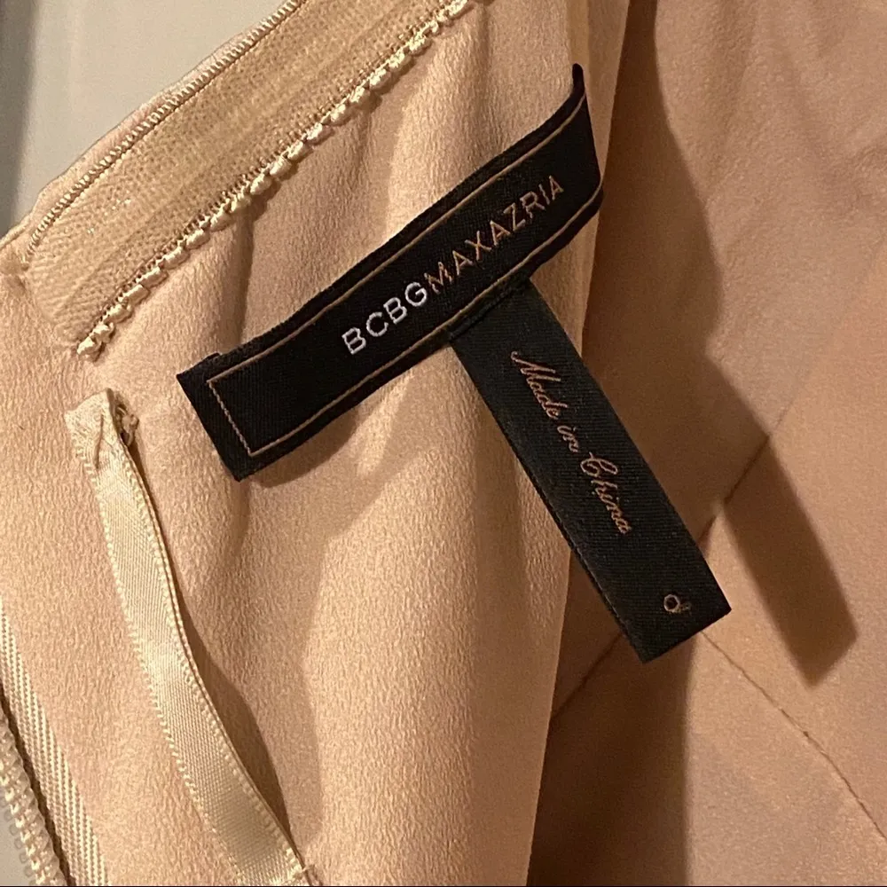 BCBG Maxazira Ava Cocktail Party Dress Champagne Sequin Tiered Size 0 - Image 15