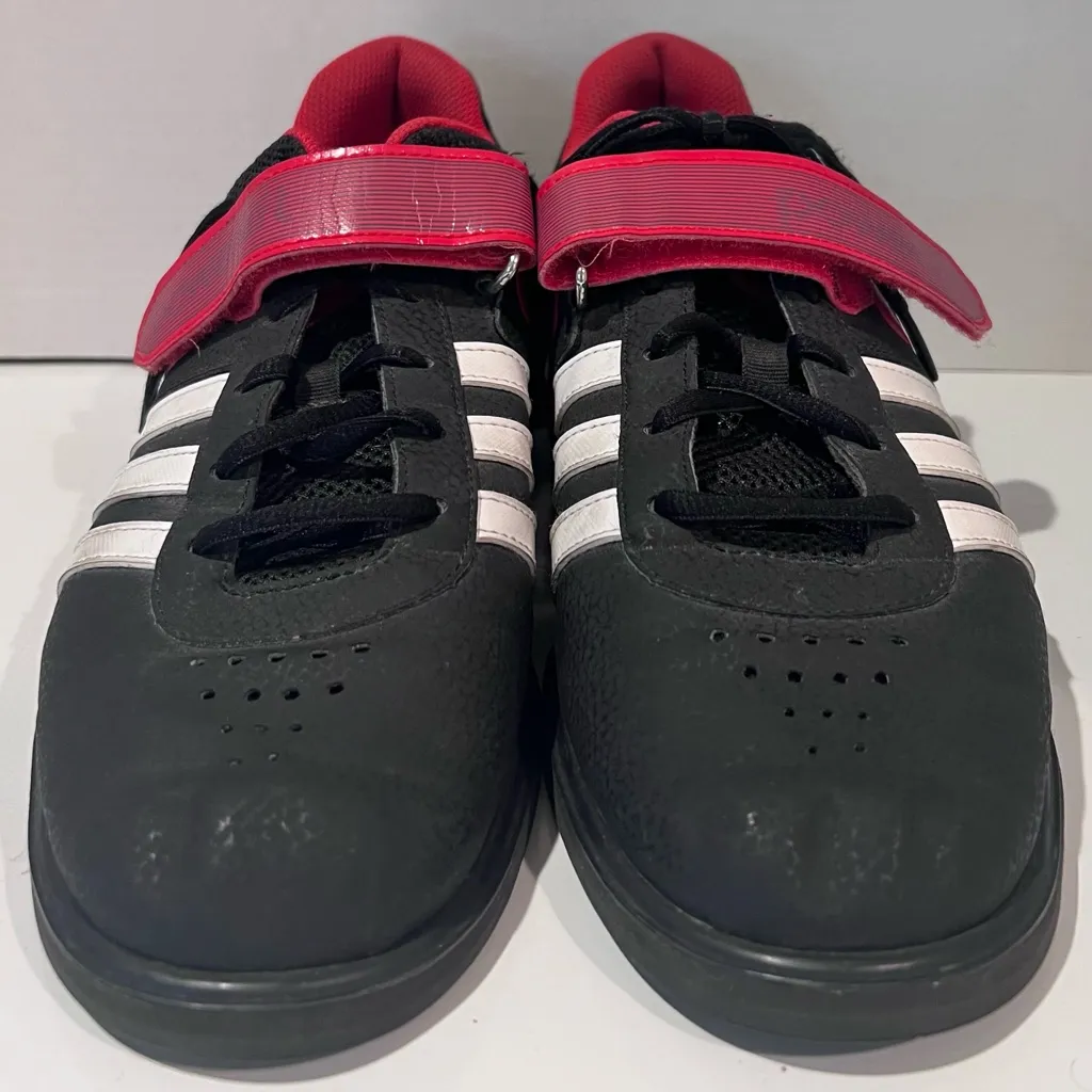 Adidas Powerlift 2.0‎ Black, Red, White Weightlifting Trainer Shoes Men's Size 9 - Image 2