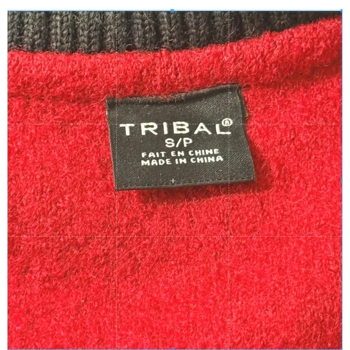 Tribal Cardigan Sweater Size SP 100% Wool Military Dark Academia Style Red - Image 4