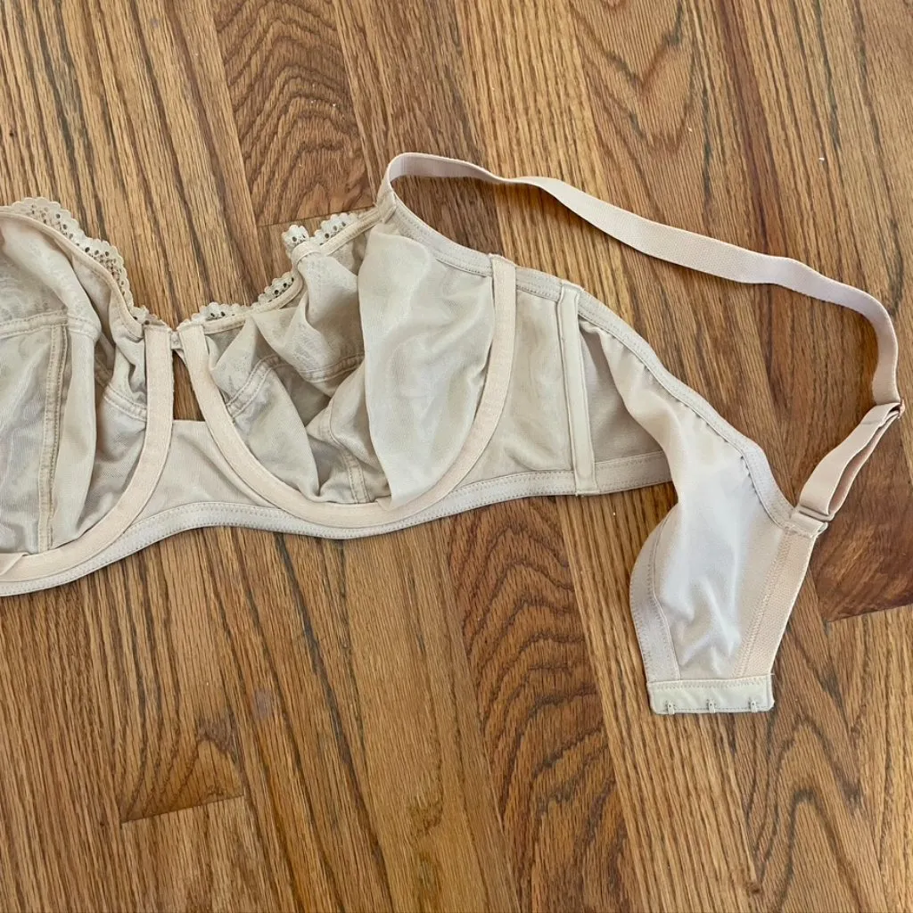 NEW NWT INC INTERNATIONAL CONCEPTS Plus Size Unlined Lace Bra Nude Beige sz 42C - Image 13