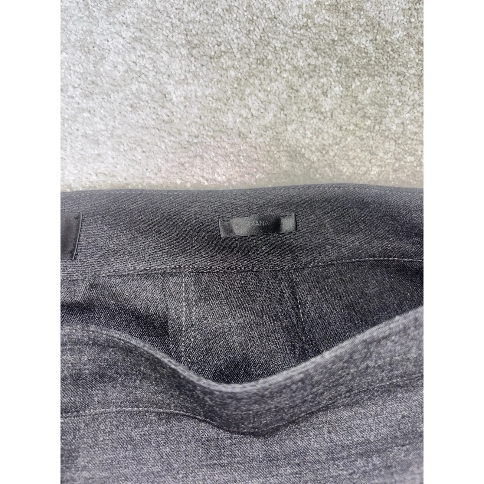 St. John Women Diana Dress Pants Trouser Size 10 Gray‎ Wool Stretch Wide Leg - Image 5