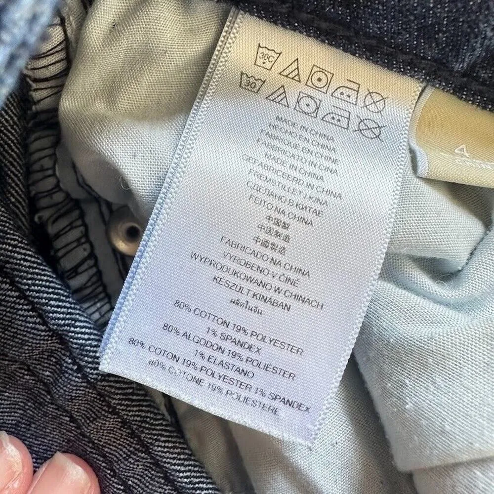 Michael Kors Women’s Size 4 Jeans Dark Wash Straight Leg Stretch Denim Logo - Image 5