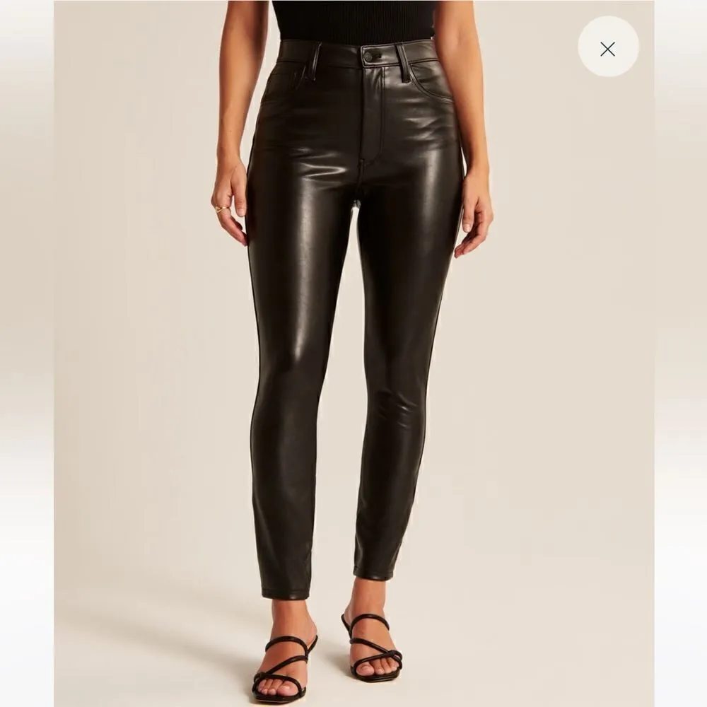 A & F Curve Love Vegan Leather Skinny Pant - Image 3
