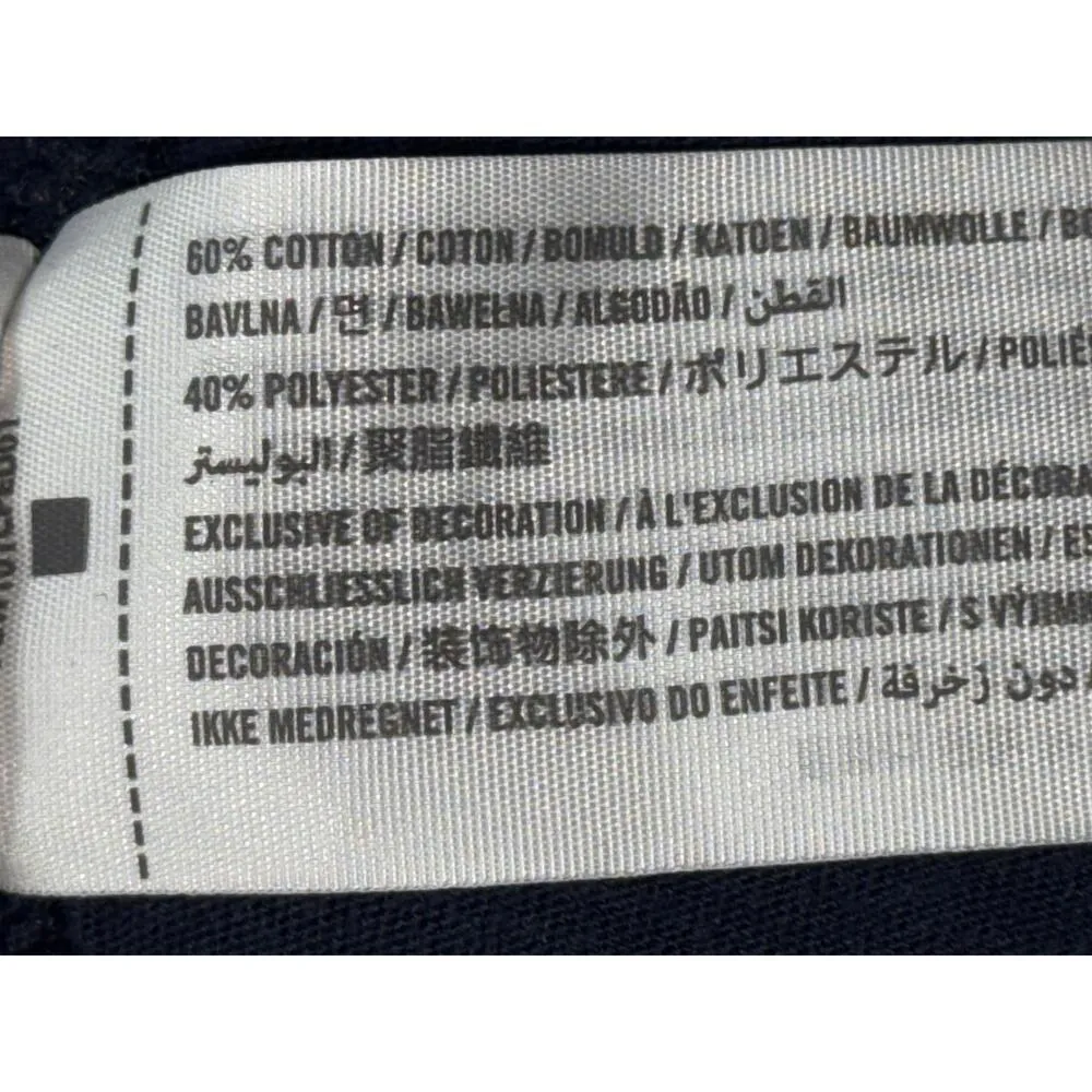 Abercrombie & Fitch Blue White Fleece Logo Drawstring Joggers Sweatpants Size XS - Image 4