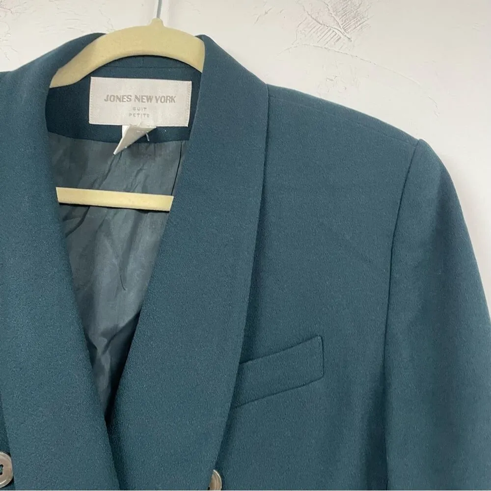 Vintage Jones New York Green Oversized Boyfriend Fit Blazer Jacket 12P - Image 2