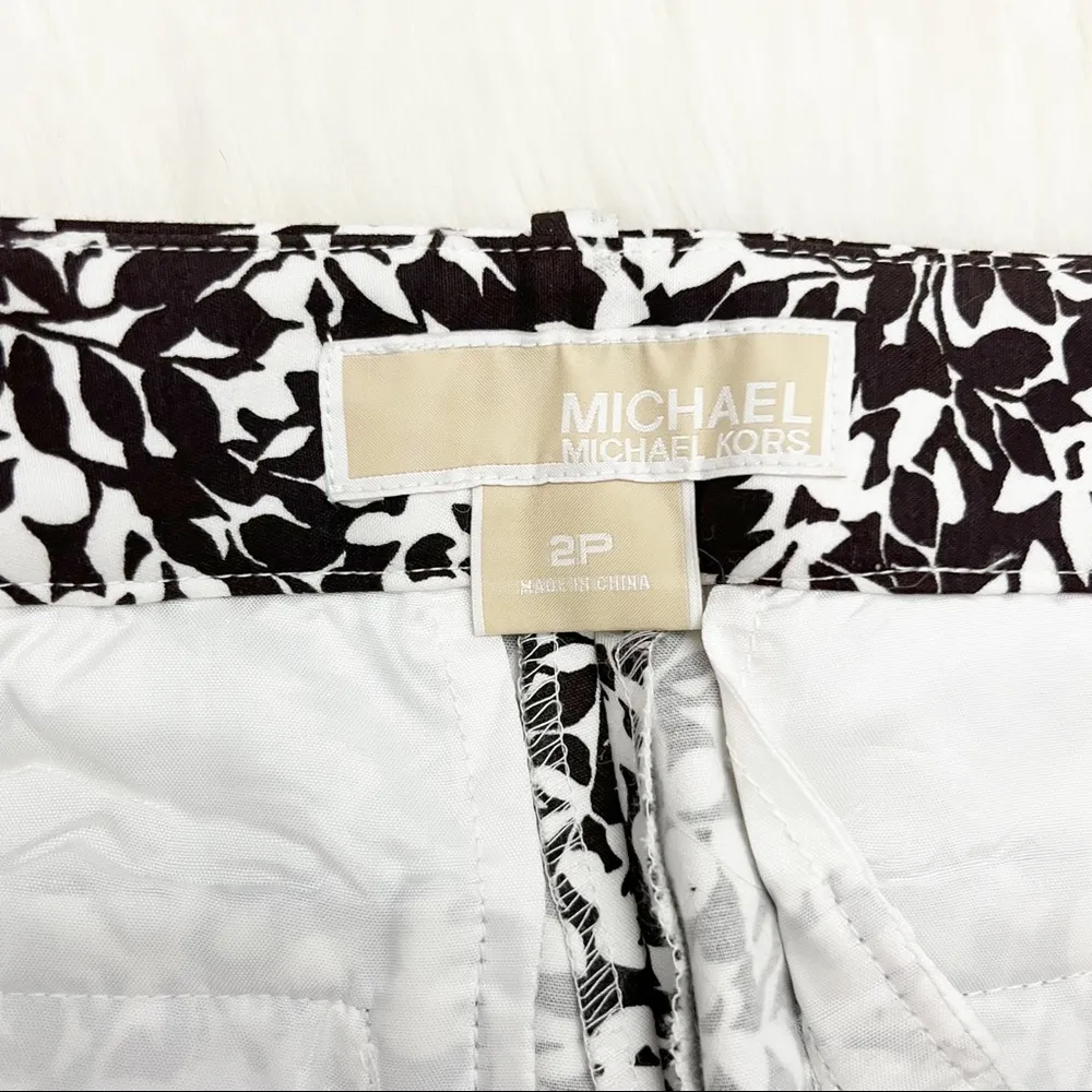 Michael Kors Brown and White floral pants - Image 9