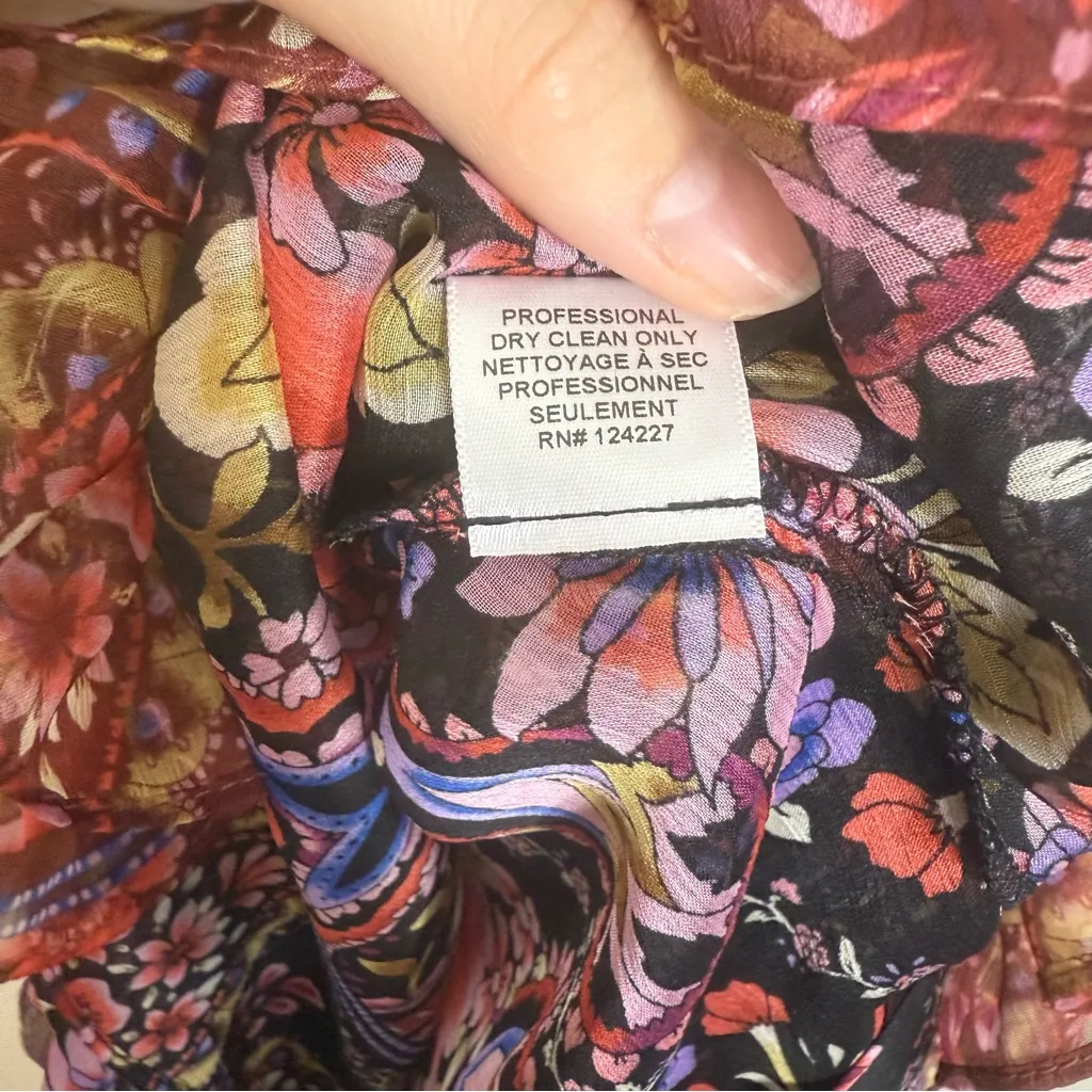 Misa Los Angeles Elisabetta Flora Valentina Floral Flwoy Mini Dress Small - Image 6