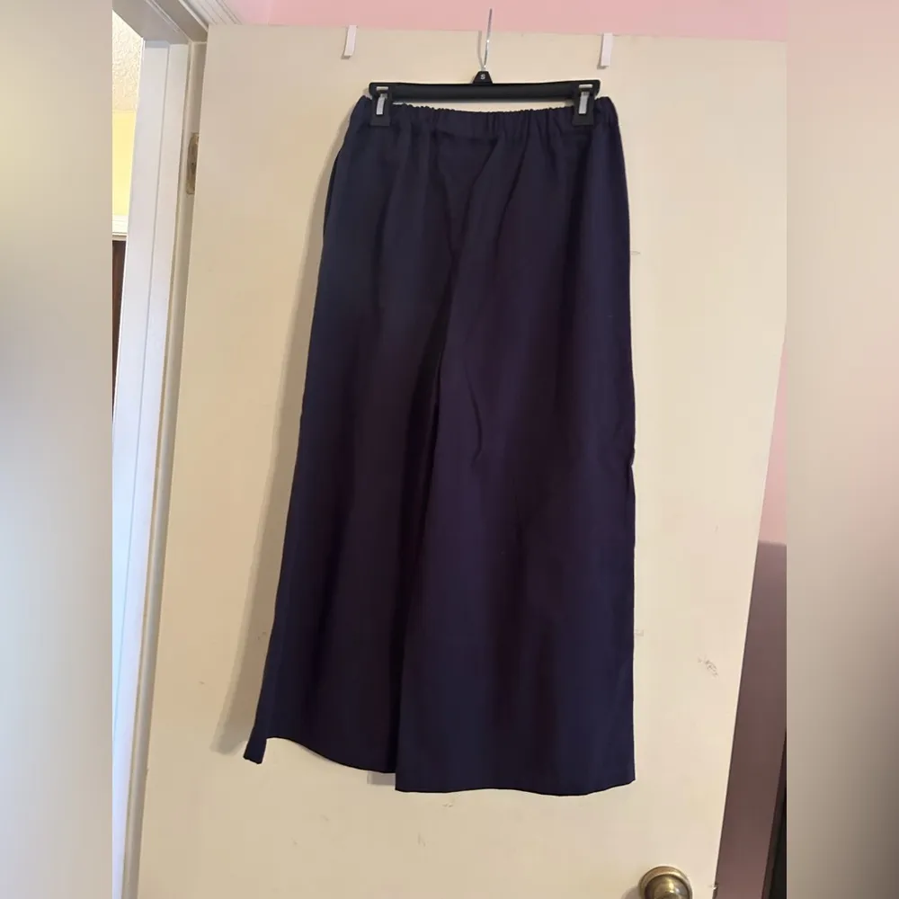 Navy Wide Leg Pants - Image 2