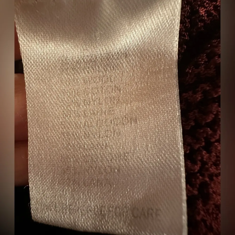 EUC MIRACLE CITY BROWN BURGUNDY LIGHT WEIGHT LONG SLEEVE SWEATER SZ S/M - Image 6