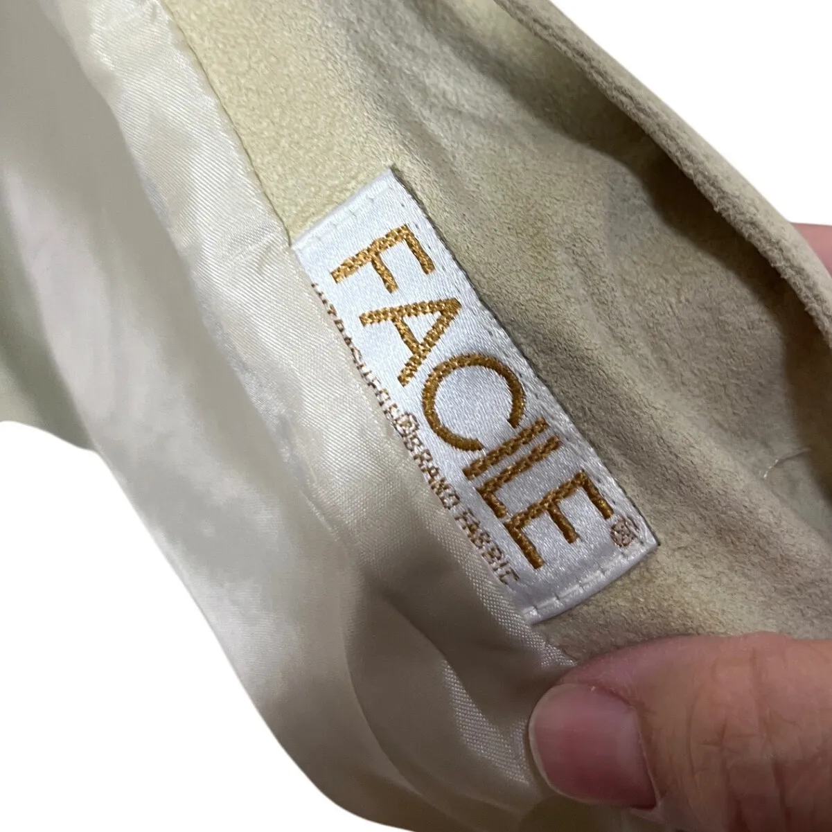 Vintage Da Rue of California Beige faux Suede Button Up Jacket Women's Size 4 Tan - Image 7